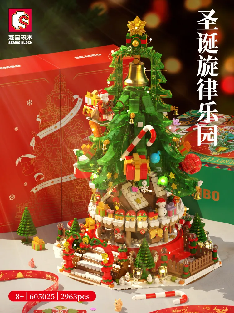 

SEMBO Christmas Melody Paradise Decorative Gift Assembly Building Blocks Toy Christmas Tree Model