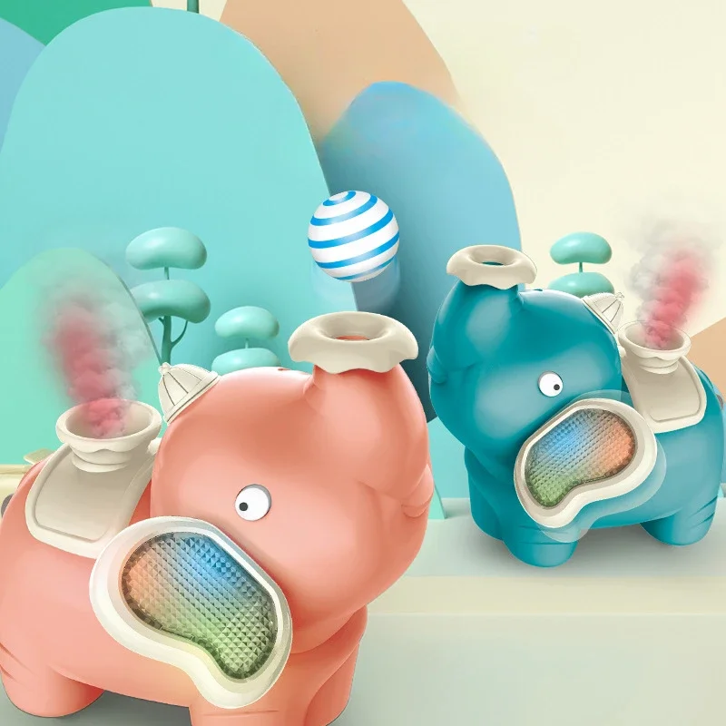 

Tiktok Electric Blow Ball Elephant Toy Children Cartoon Shape Universal Sound Light Will Smoke Suspension Ball Spray Elephant
