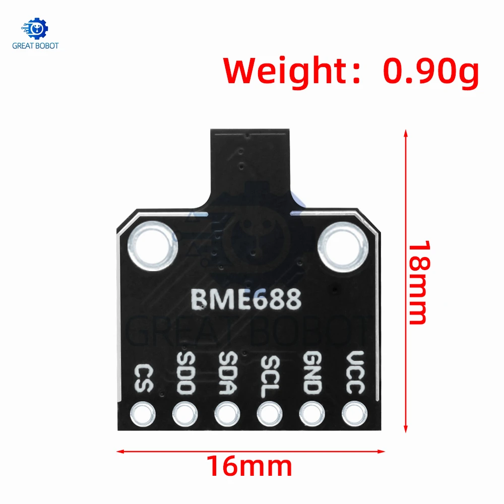 1~3PCS BME688 Environmental Sensor Module  Temperature/Humidity/Pressure/Gas AI Smart I2C for arduino