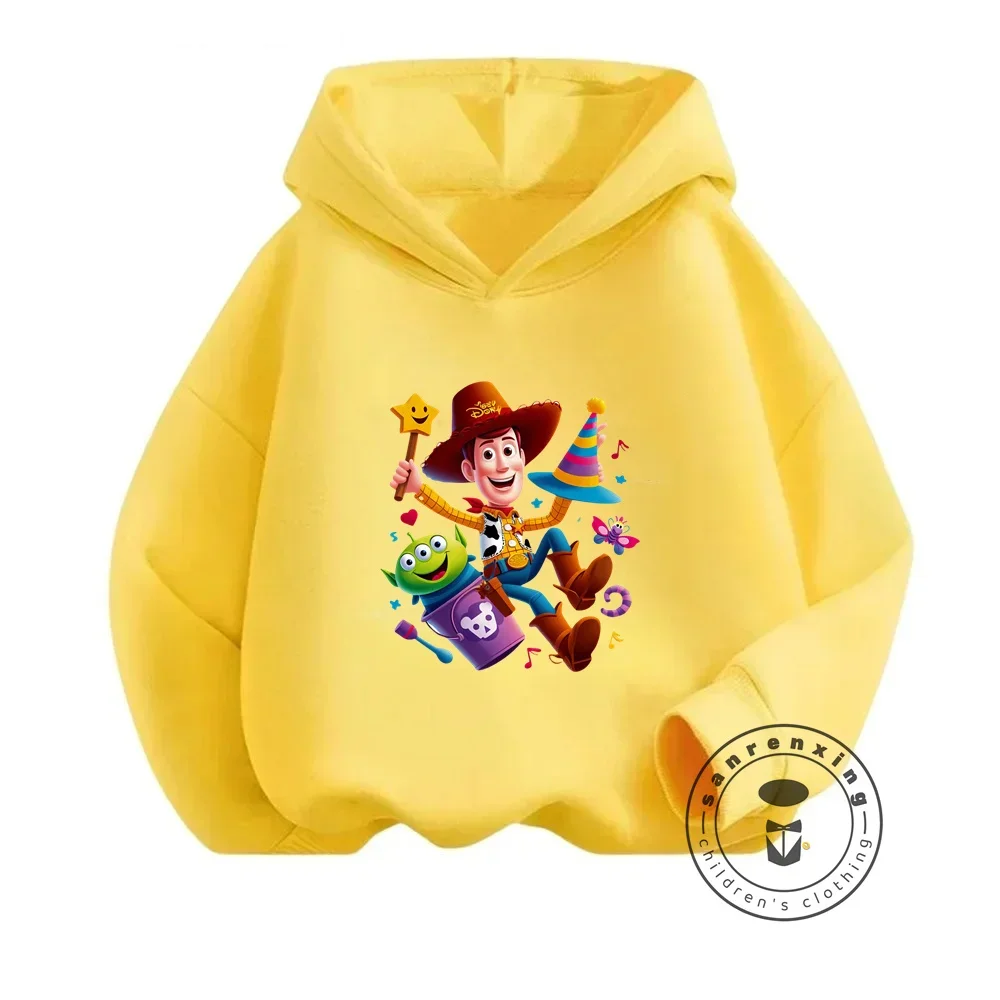 New Toy Story Children Hoodie Woody Buzz Lightyear Clothes Kawaii Long Sleeve Anime Cartoon Kids Boys Girls Fashion Casual Top