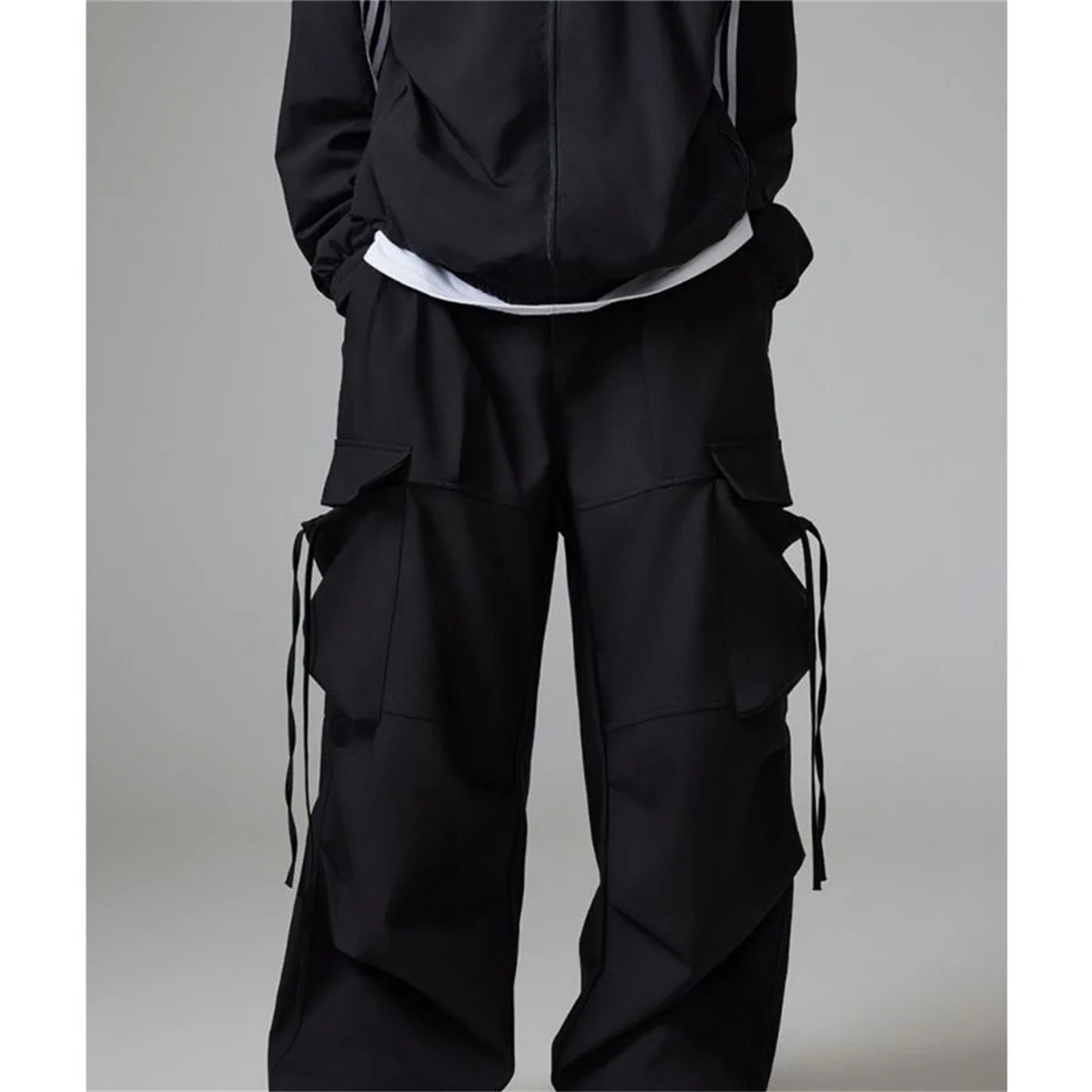

2025 New Spring And Summer Men's Thin Solid Color Large Pockets Work Pants Fashion Loose And Versatile Straight Casual Pants