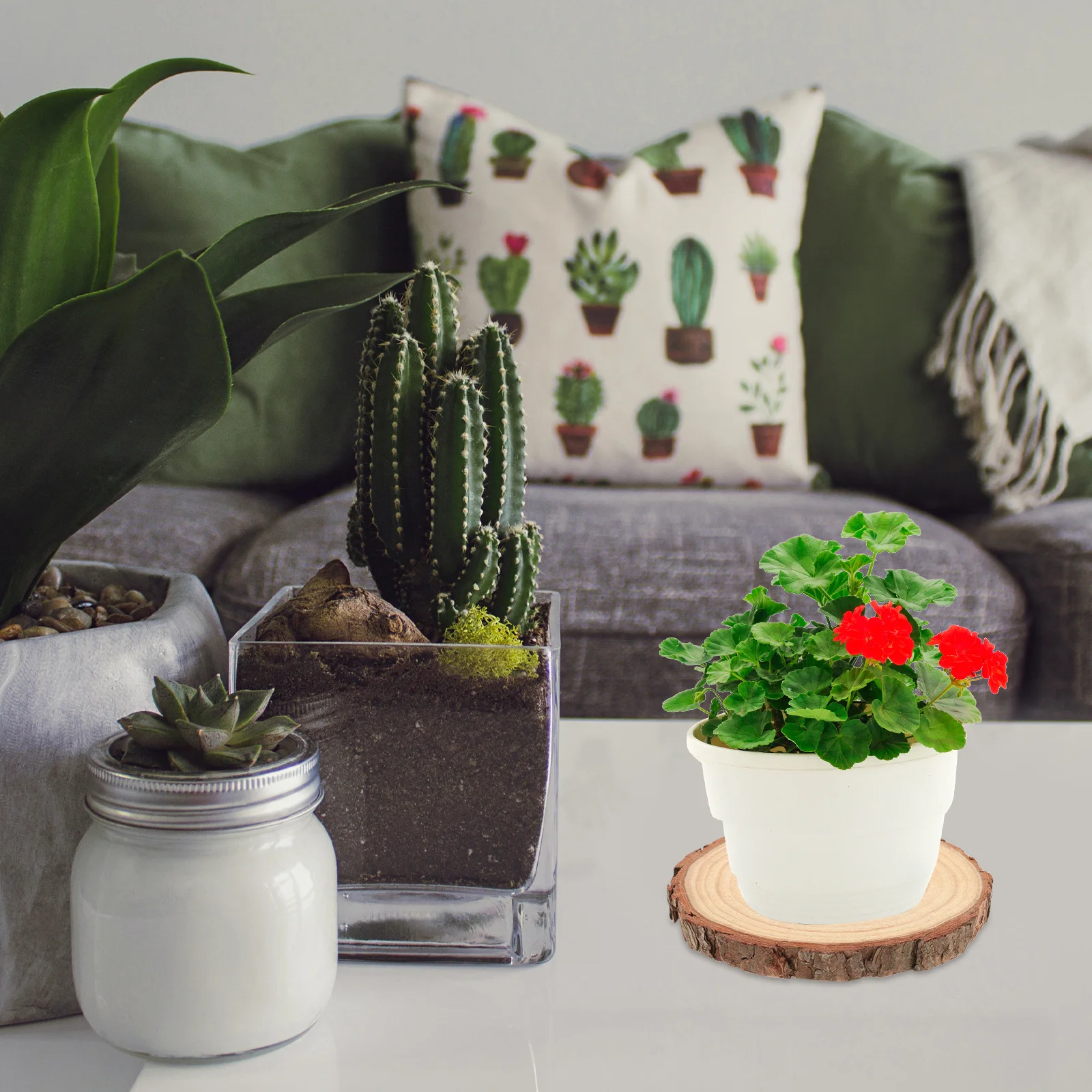 

4Pcs Unfinished Wooden Circles Natural Wood Slices for DIY Wedding Centerpieces Crafts Decor Wedding Centerpieces for Tables