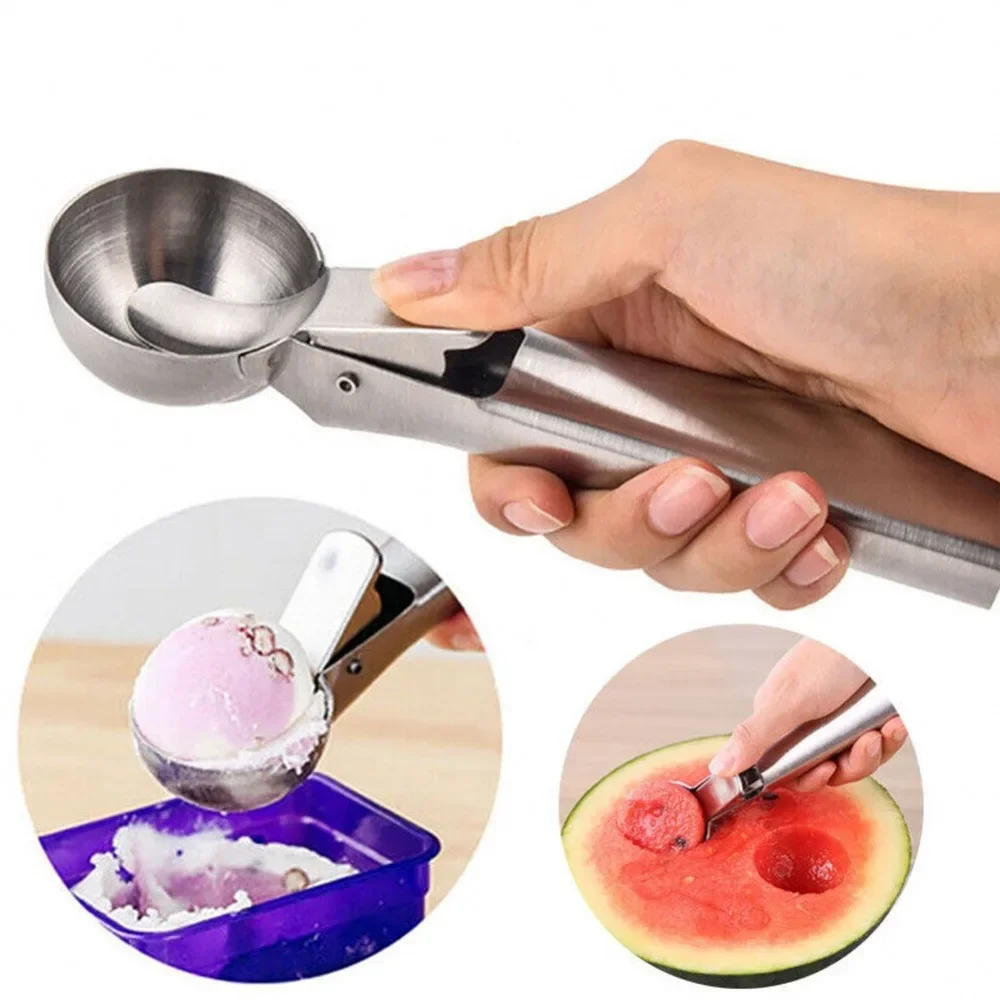 

Ice Cream Scoops Stacks Stainless Steel Ice Cream Digger Non-Stick Fruit Ice Ball Maker Watermelon Ice Cream Spoon Tool Scoopers