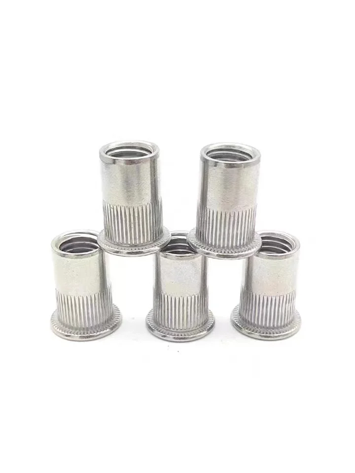 British American Rivet Nut 304 Stainless Steel Rivet Nut 8#10#-32 Flat Head 1/4 Rivet Nut 5/16 Rivet Female