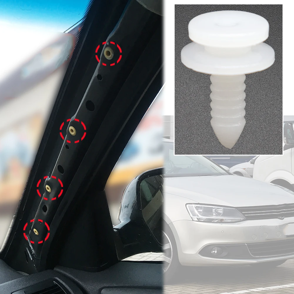 

Car Step Insert Side Sill Trim Interior Panel Pillar Clip Rivet For VW Jetta A5 1K A6 1B 2005 2006 2007 2008 2009 - 2018 Bora A4