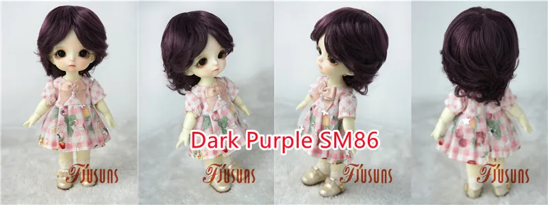 Doll Wigs JD075 1/6 1/8 1/4 1/3 Short Boyish Cupid Curls Synthetic Mohair BJD Wigs 5-6' 6-7' 7-8' 8-9' OB11 YOSD Doll Hair