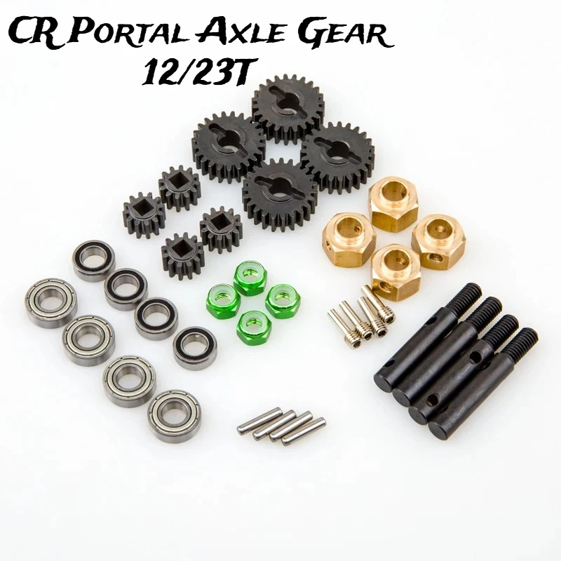 

Rhino 4 Sets Hardened 40 CR Portal Axle Gear 12/23T for 1/10 RC Crawler Car Axial SCX10 III Capra Offset Axles Upgrade Parts