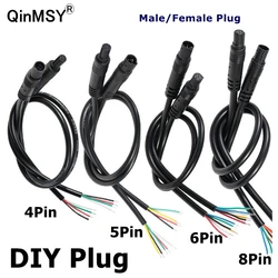 DIY 4Pin 5Pin 6Pin Male Female Plug Car DVR Camera Extension Cable HD Monitor Vehicle Rear View/Back Up Camera Wire 0.5m 1.2m 3m