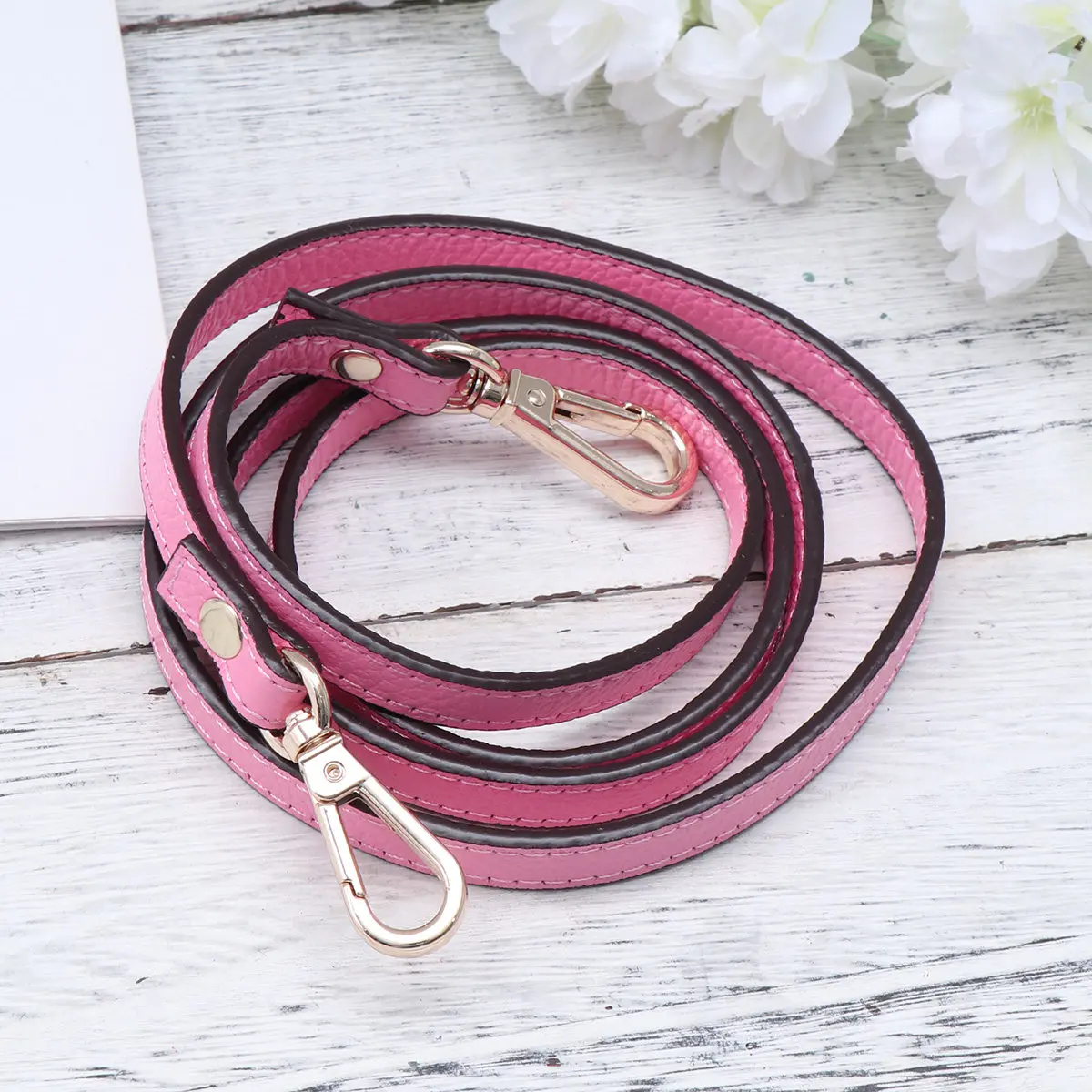 Pink Wide Shoulder Bag Strap Premium Double Sided Pattern Non Adjustable Replacement for Womens Handbags