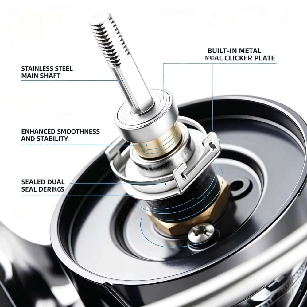 Neue ABU GARCIA Angelrolle mit 9+1 Edelstahl-Kugellagern, Maximale Bremskraft 20KG für Salzwasser und Süßwasser Spinnangeln – Detail 13