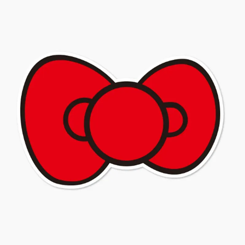 Red Bow Cartoon Stickers Creative Cute Sticker Waterproof Glossy Decals for Decorating Laptop Guitar Helmet Water Cup Luggage