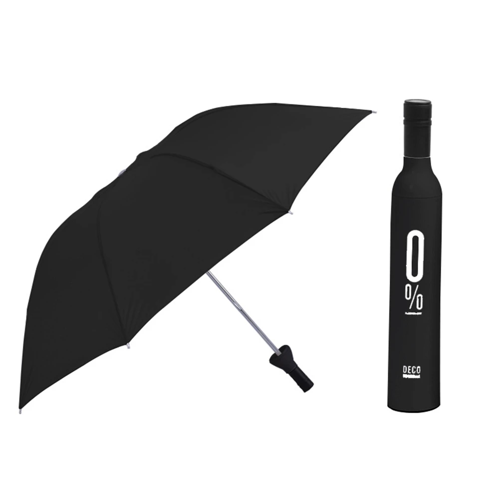 Folding Umbrella Anti Wind Mini Rain Umbrella Beautiful Car Gift  UV Protective Wine Bottle Umbrella with Holder