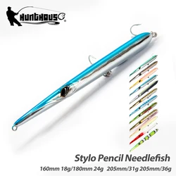 Hunthouse Angeln Lockt Stylo Bleistift Needlefish Casting Bleistift Harten Köder Stickbaits Schwimm Sinkende 205/180/160mm Garfish