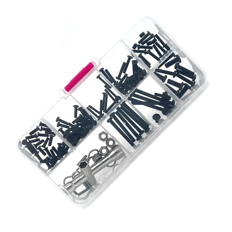 PER MJX 14209 14210 1/14 RC Car Metal Modification Vite Cassetta degli attrezzi, Set completo di parti di aggiornamento, Ultra durevole e facile da installare