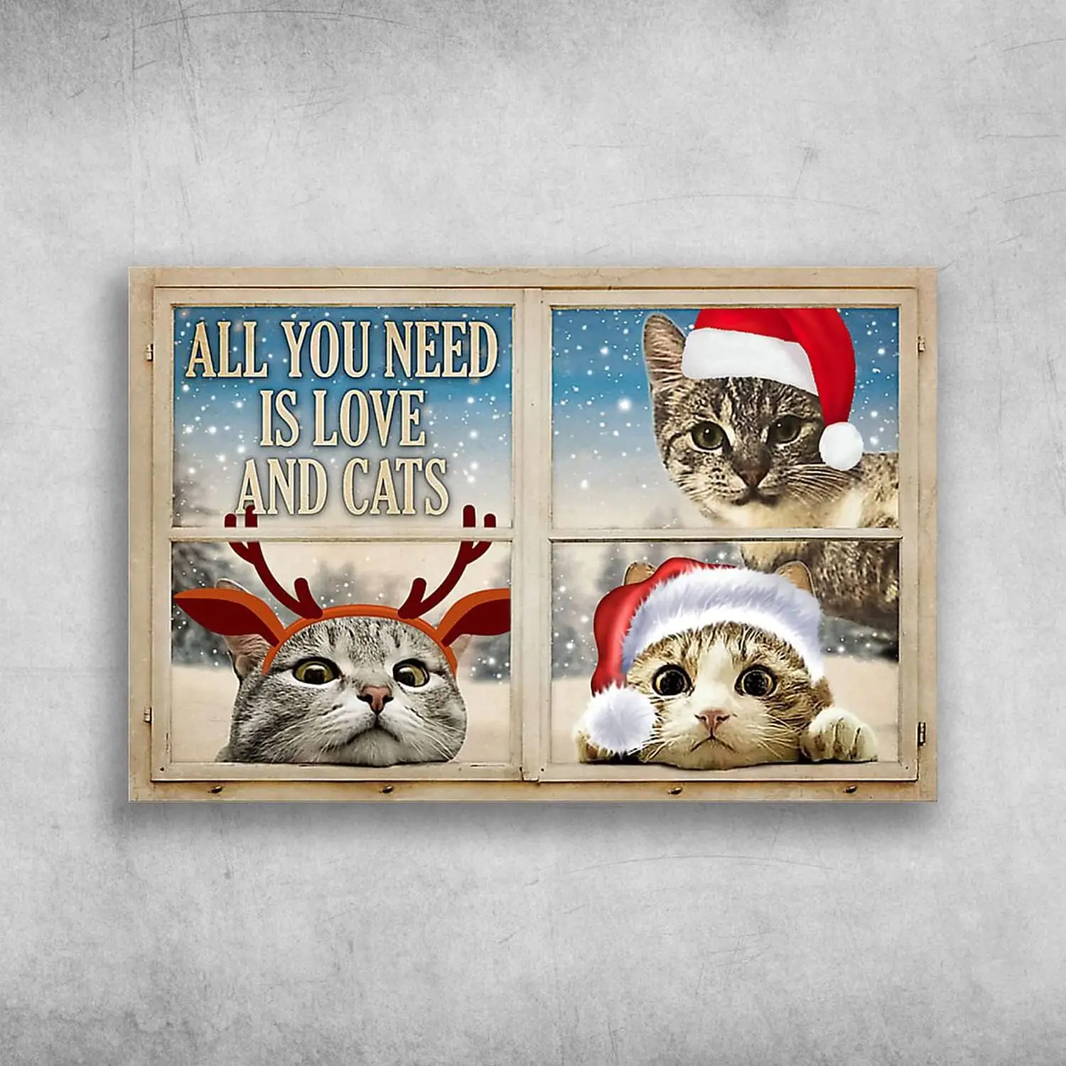 American Shorthair – All You Need is Love and Cats for Street Garage Family Cafe Bar Farm Country Bathroom Wall Decoration Cute