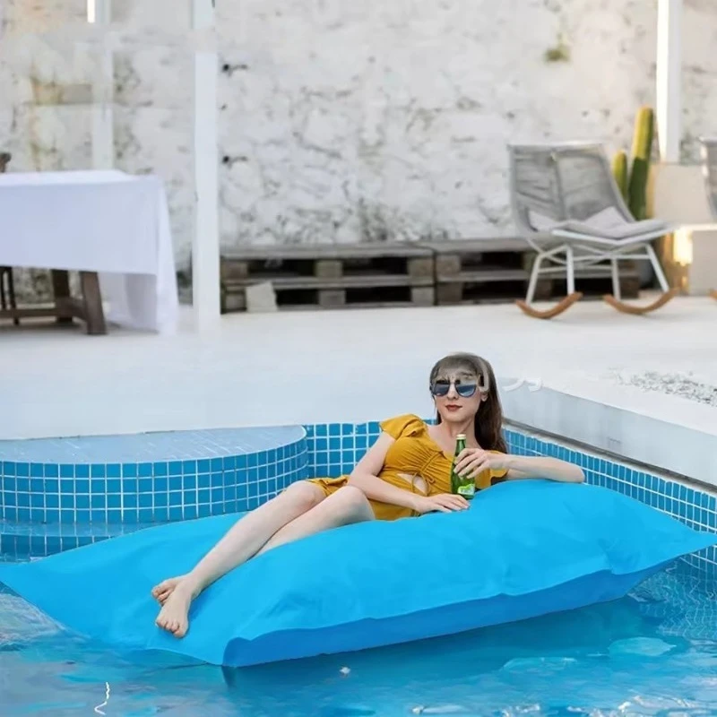Adult lazy sofa floating bed furniture outdoor waterproof polyester swimming pool floating bean bag bed, floating bean bag