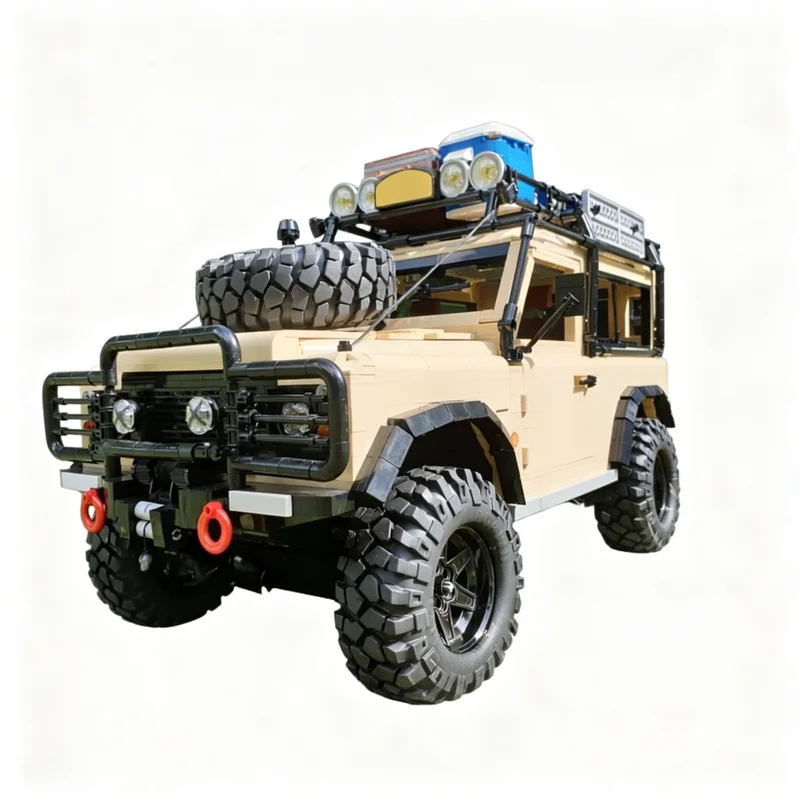 4074pcs MOC Cars Big Land Rover Defender 90 Camel Model Building Blocks Toys Architecture Christmas Gifts Creative Kids Idea DIY