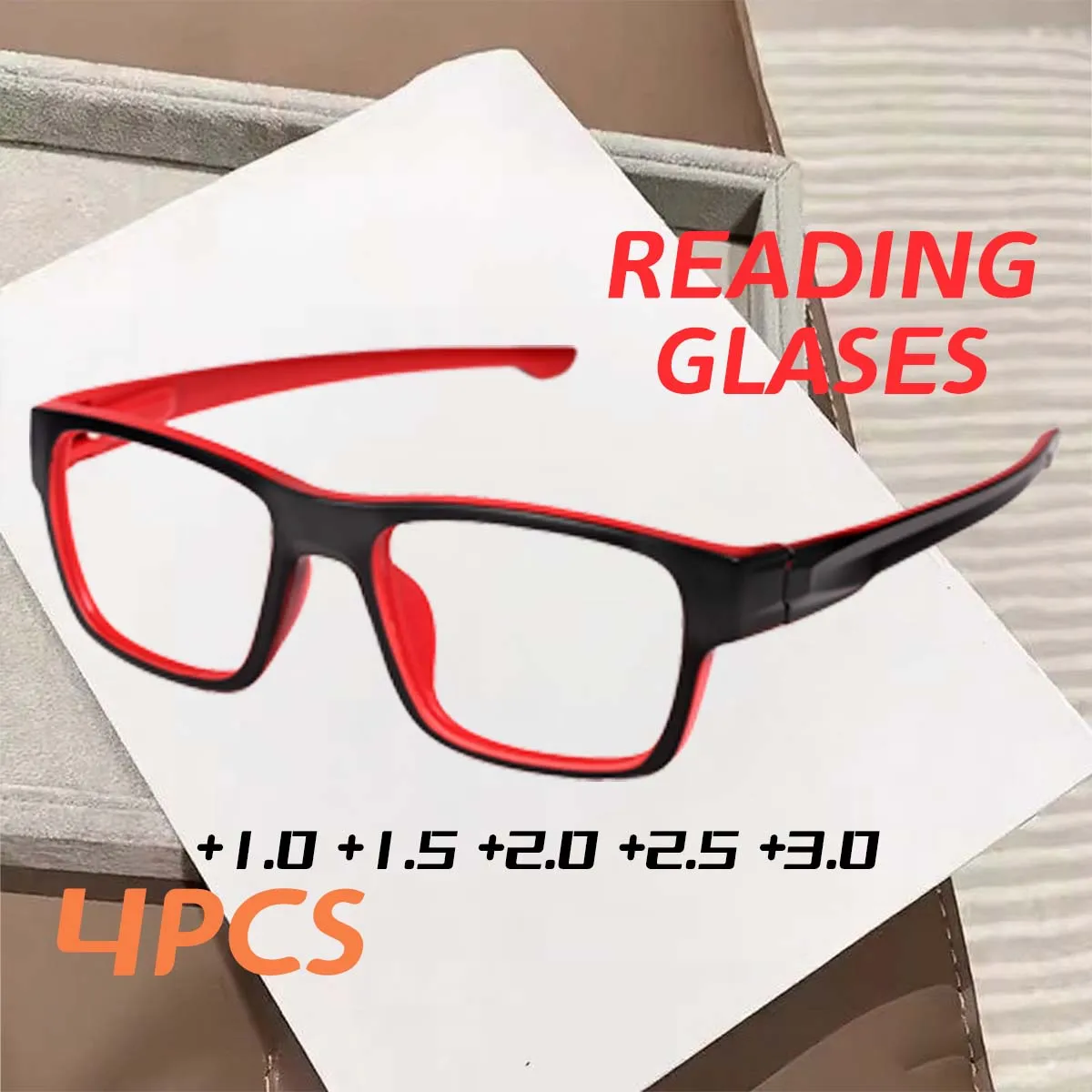 

4pcs Eye Protection Anti-Blue Light Reading Glasses PC Blue Ray Blocking Hyperopia Glasses Ultralight Optical Spectacle Eyeglass