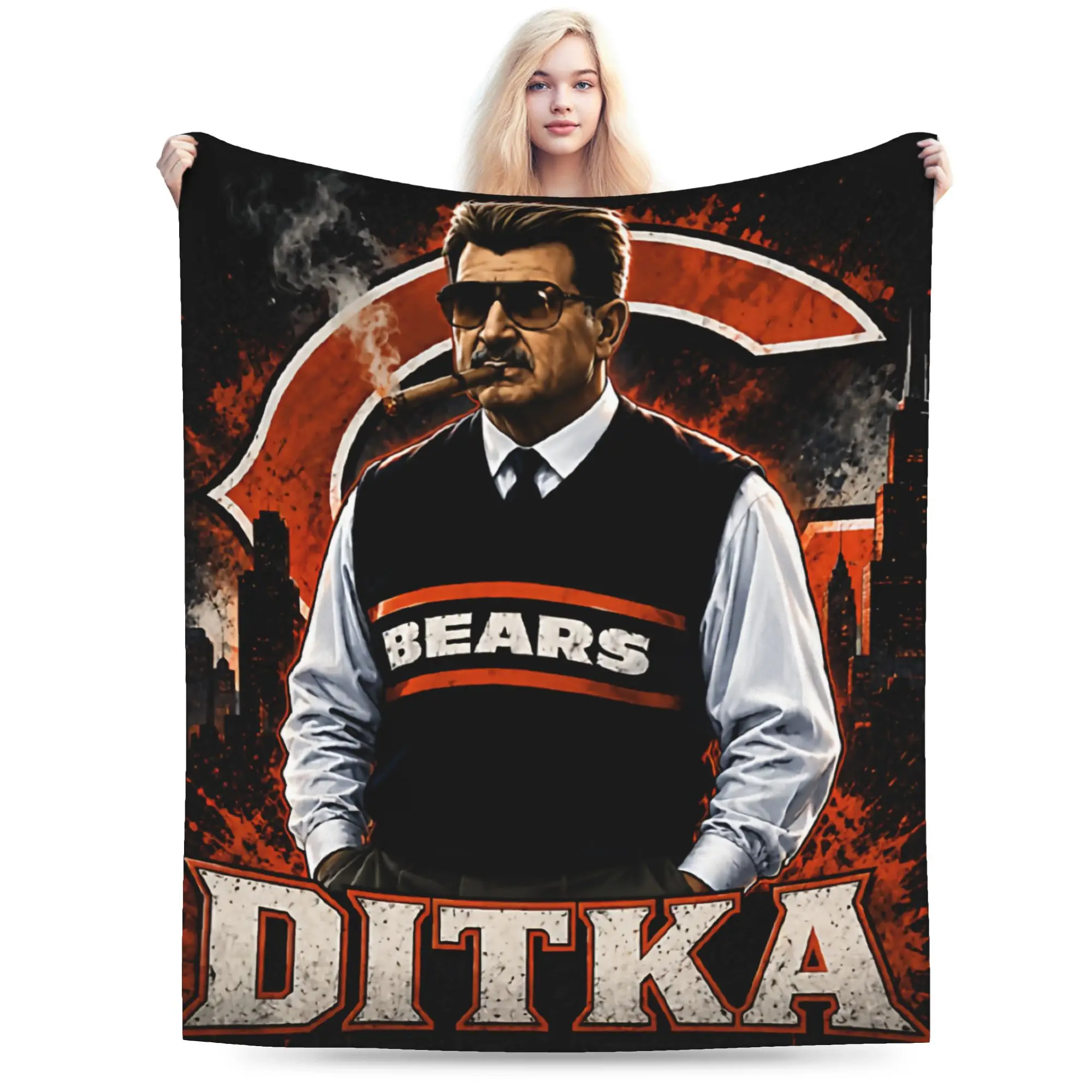 RIP Mike Ditka  Blanket Multi-size Soft and Lightweight  Throw Blankets for Couch Sofa and Bed