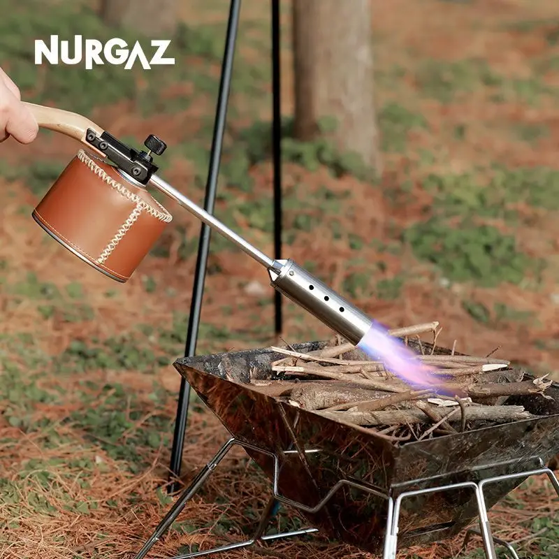 

Outdoor Folding Flamethrower Portable Camping Card Gas Cylinder Spray Gun, Pig Hair Burning Handheld Carbon Ignition Device