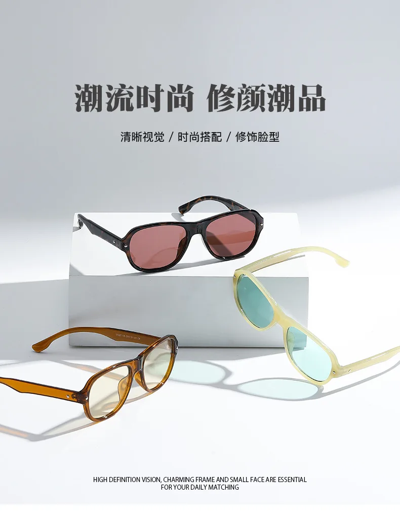 New TR Jelly Color Rivet Square Cat Eye Sunglasses Unisex Retro Street UV400 Slim Face Fashion Sun Glasses for Women Men