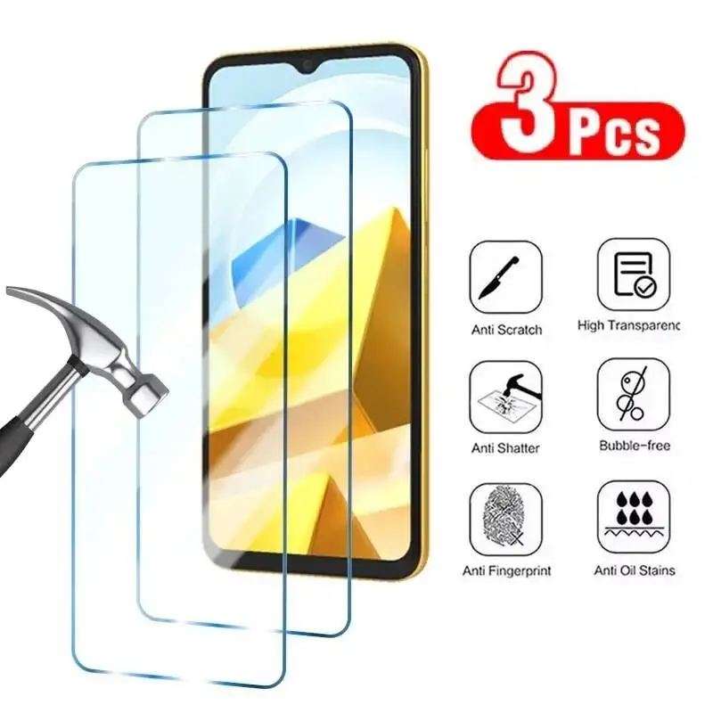 

3Pcss Screen Protector for Xiaomi Series 10/11/12/13 Pro 5G Tempered Glass Film For Redmi Note 12S/11S/10S/S 11/12