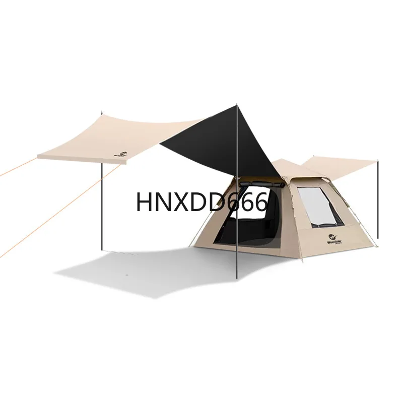 

Outdoor tent canopy 2-in-1 portable folding automatic vinyl camping tent