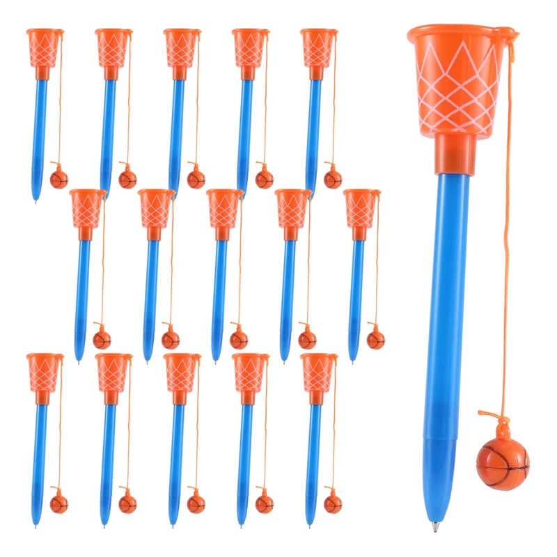 Basketball Hoop Pens,Basketball Party Favors -Sports Novelty Pens With Basketball Toss For Sport Themed Birthday Party