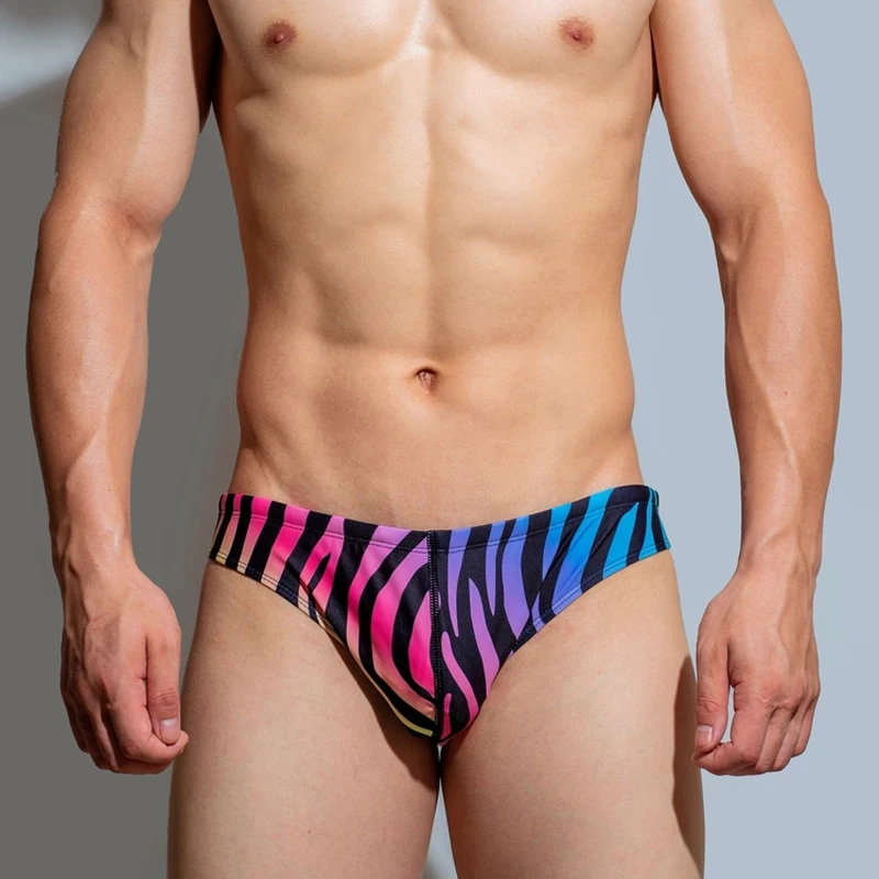 

WL41 New zebra leopard printing swimsuits men beach swim shorts hot swimming pool men swimwear sunga swim briefs bikinis