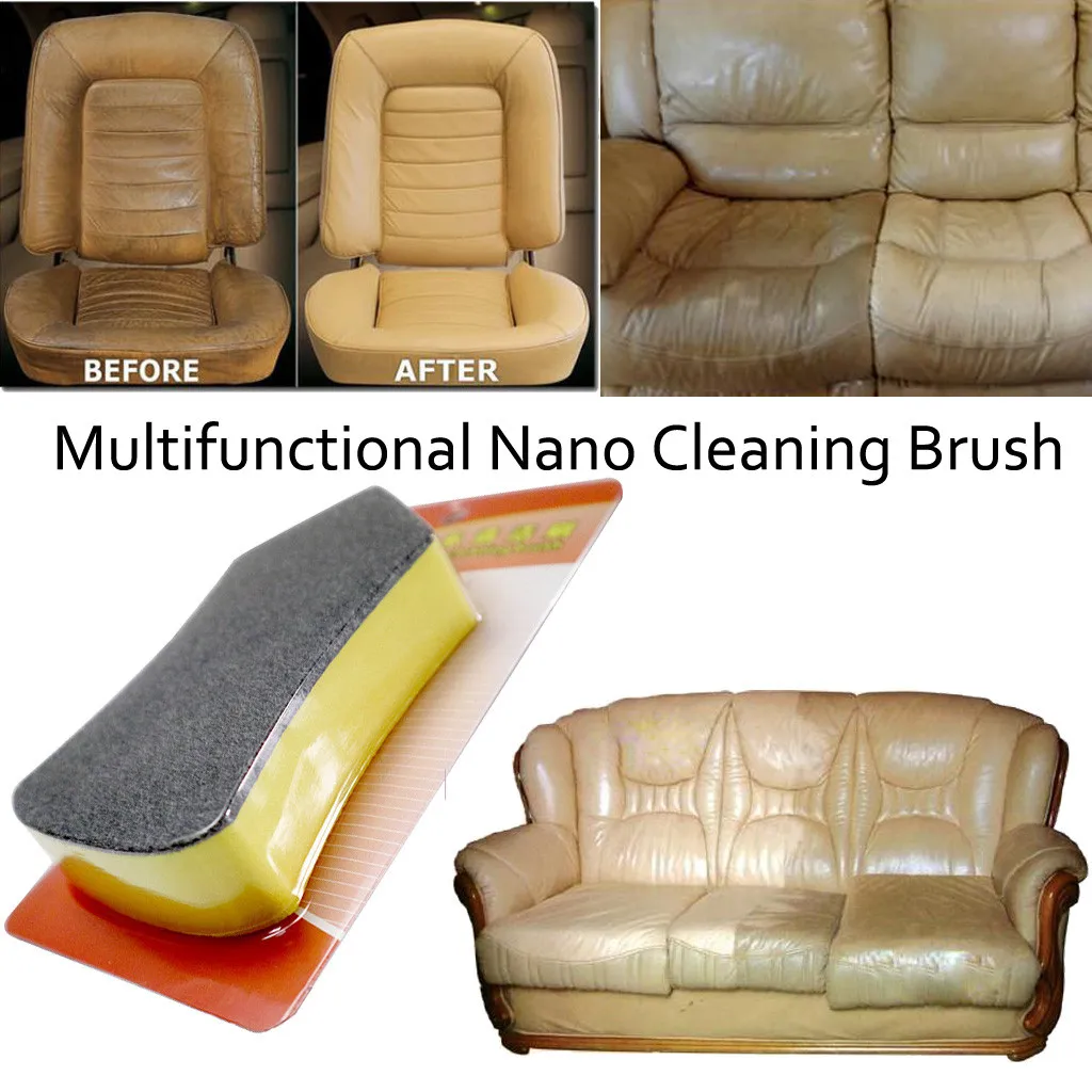 Car Nano Felt Cleaning Tool Brush Washer Vehicle Leather Seat Wiper Cleaner Nano Cleaning Brush Car Wash Tools Maintenance