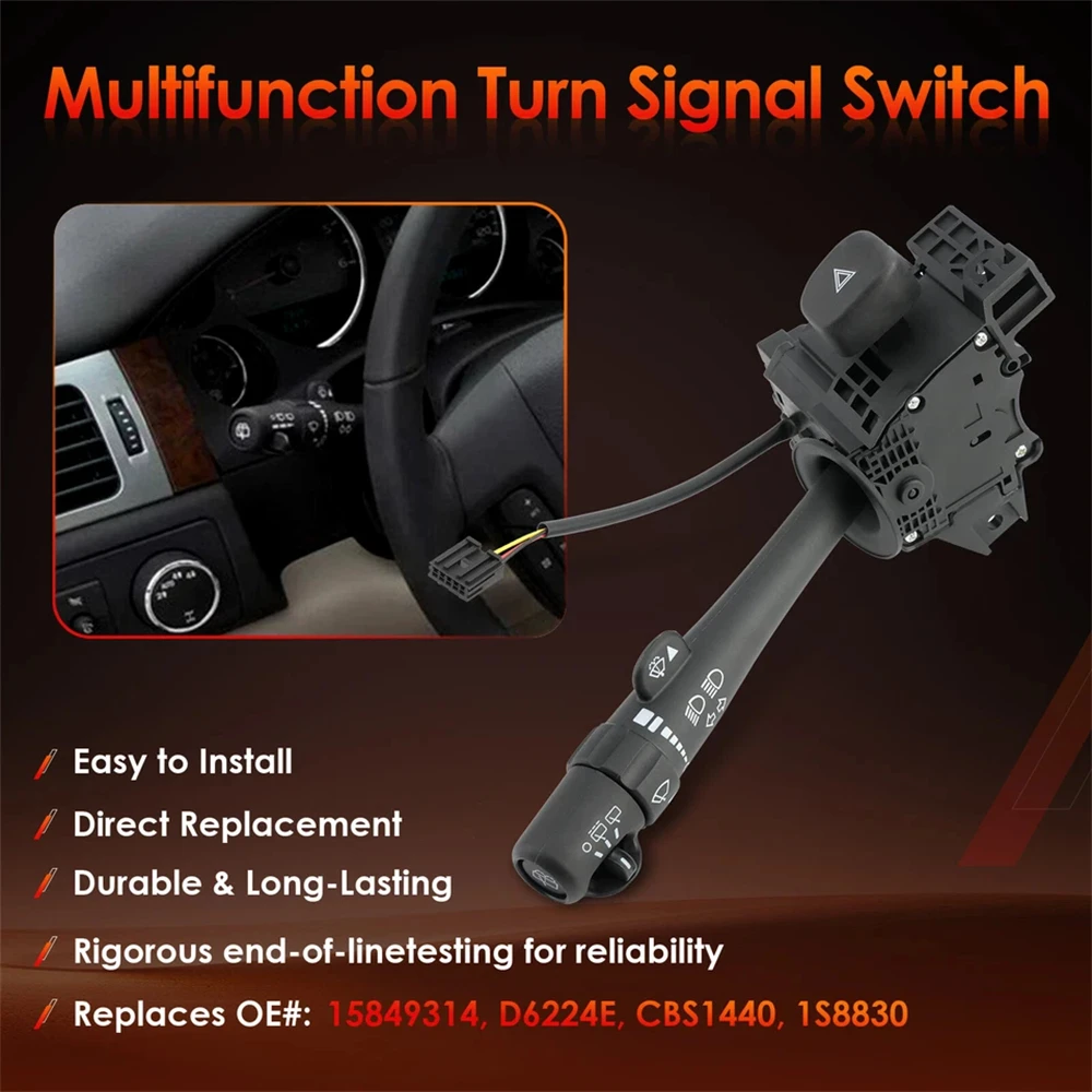 For Chevy Turn Signal Windshield Wiper Switch for Tahoe Suburban GMC Yukon XL