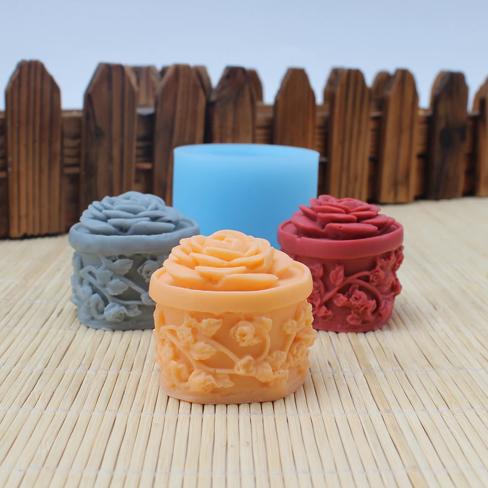 3D Flower Soap Molds for Soap Making DIY Candle Cake Baking Silicone Mould Handmade Home Wedding Decoration Tools