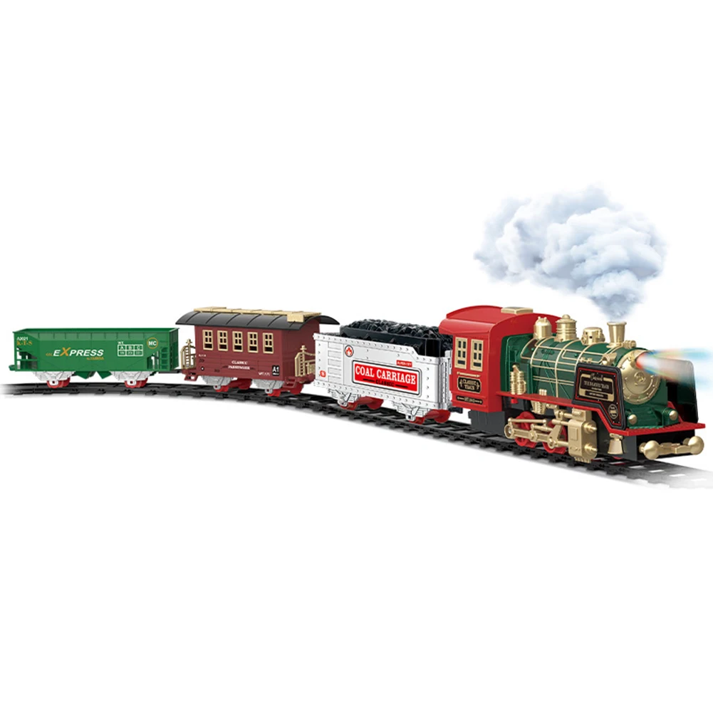 Kids Remote Control Trains Set Lighteds Electric Trains Toy With Sound For Kids Children