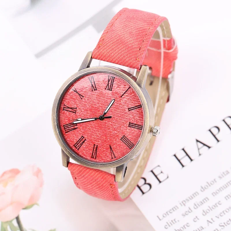 Fashion Denim Leather Strap Women\'s Watch Casual Quartz Watches Women Dress Watches Relogio Feminino Ladies Wristwatch Hot Clock