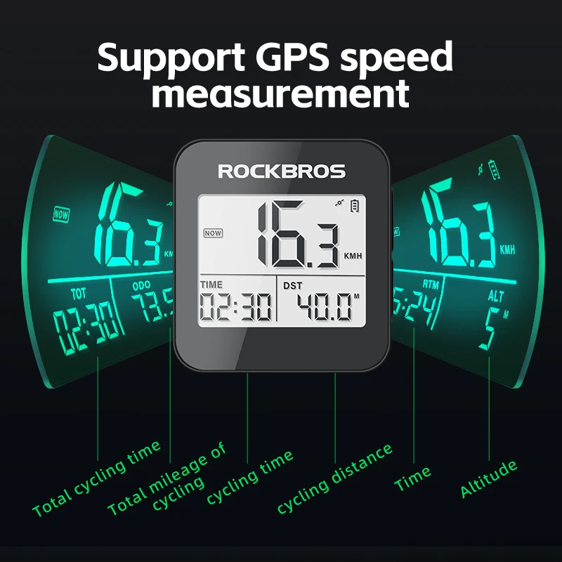 ROCKBROS GPS Bike Computer G1 Cycle Wireless Speedometer With 1000LM Bike Light Bicycle Digital Stopwatch Cycling Highlight