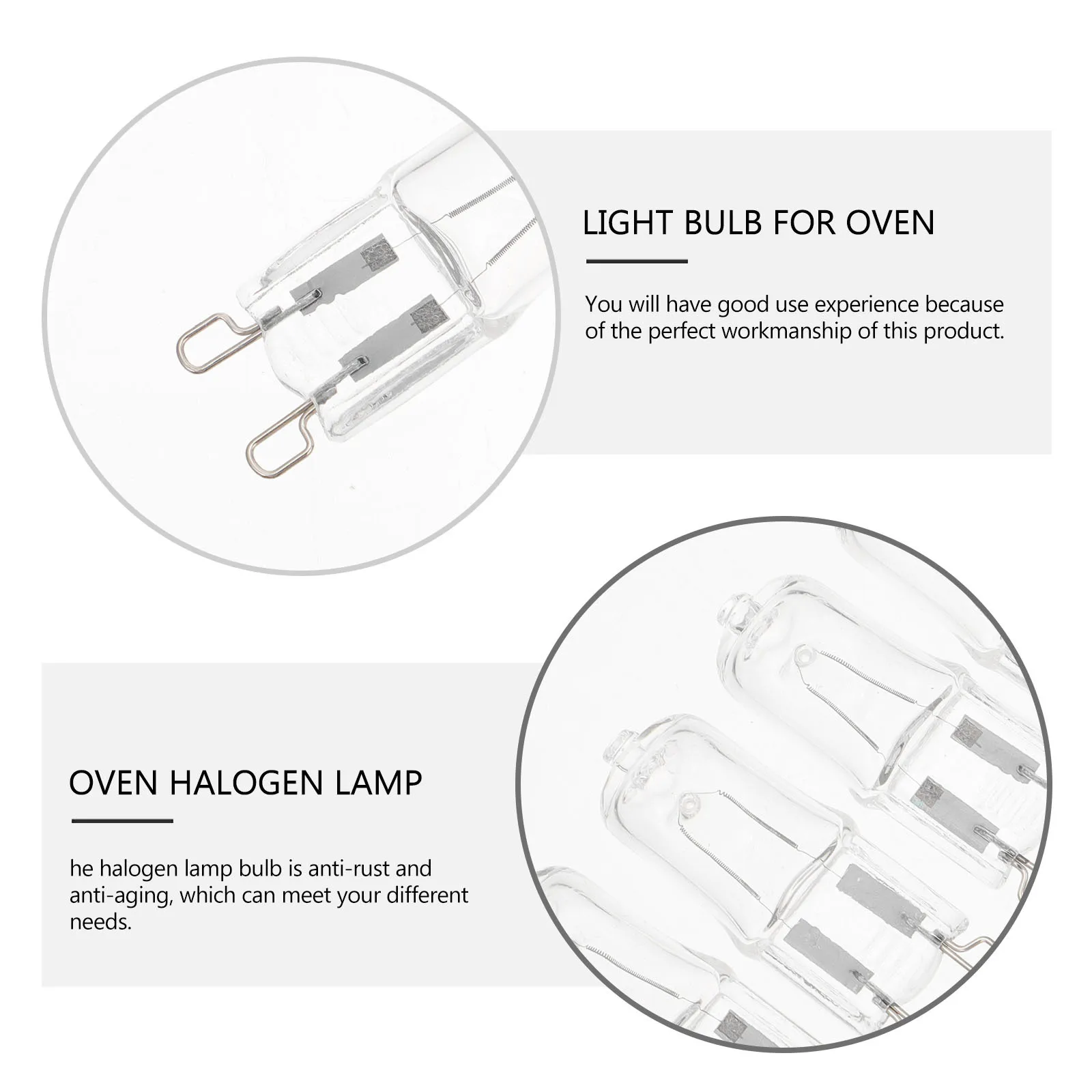 

6Pcs Oven Halogen Lamp Bulb G9 40W High Quality Glass Explosion Proof Light Oven Halogen Lamp Appliance Light Bulb