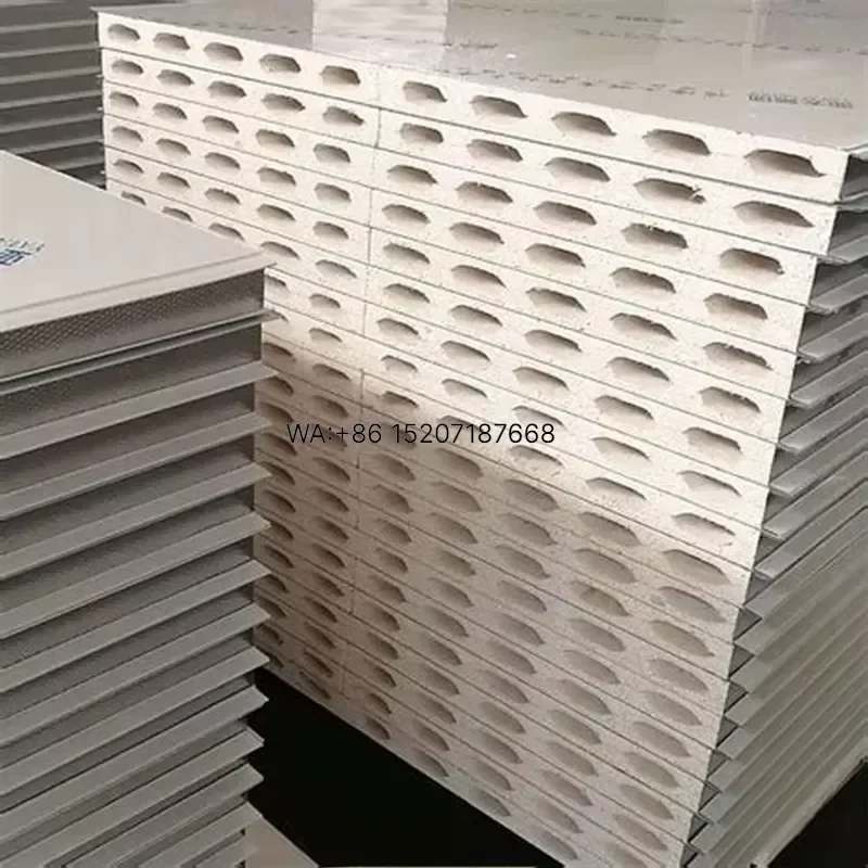 Wmwmnu Wholesale High Quality A-level Fireproof Waterproof Rock Wool Glass Wool Core Sandwich Panel Color Steel 50-100mm