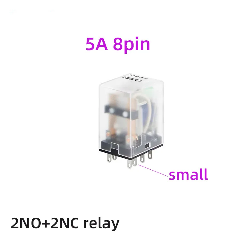 مرحلات التحكم المصغرة MY2NJ مرحل متوسط صغير AC220/380/110/24/36 فولت HH52P 54P DC24/12 فولت مرحل كهرومغناطيسي