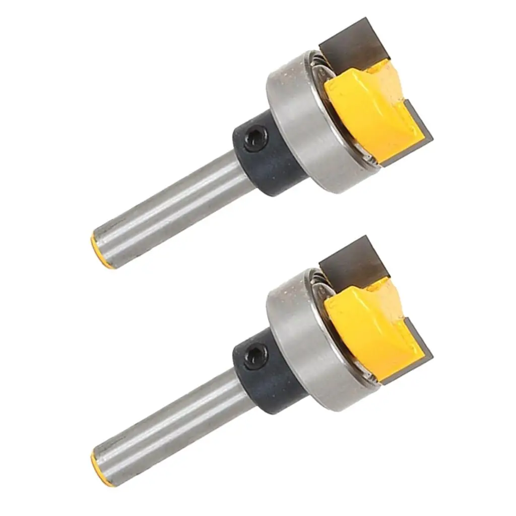 

2PCS Template Flush Trim Hinge Mortising Router Bit, 1/4'' Shank Slot Cutter