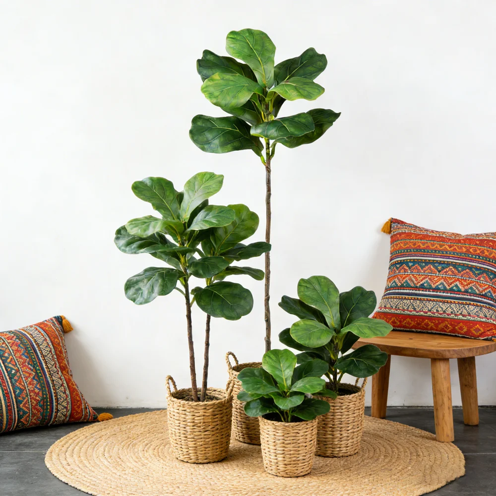 38-70 cm künstliche Banyan-Pflanzen, künstlicher Ficus-Baumzweig, realistische tropische Kunstpflanzenblätter aus Kunststoff für die Dekoration von Haus, Geschäft und Garten – Detail 4