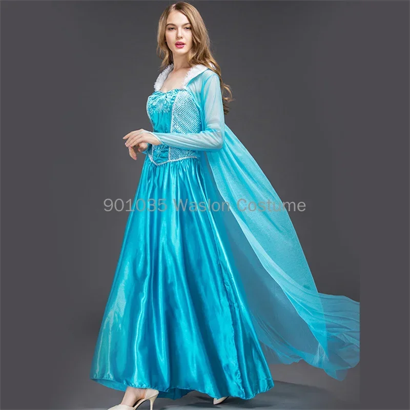 Movie Snow Queen Halloween costume adult rhinestones cosplay fancy dress