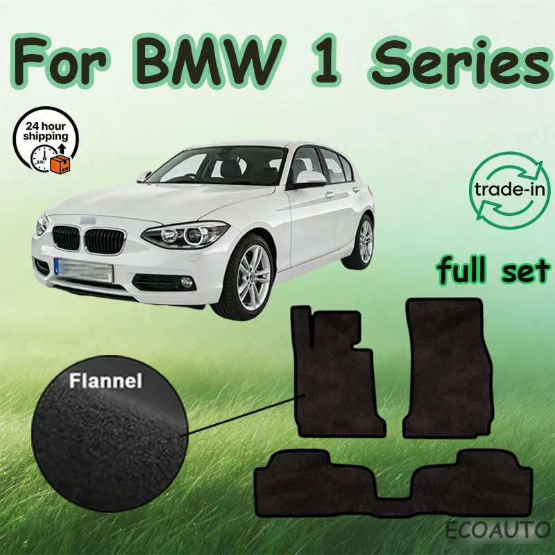 

Velour mats Car Floor Mats For BMW 1 Series F20 2012-2019 5 Door Hatchback Anti-Slip Foot Pad Rug Panel Protector Interior