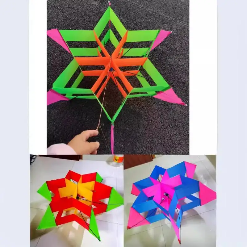 1 Piece Outdoor Toy For Picnic Beach Park Travel New Style 3D Flower Kite For Kids Adults Easy To Fly Plum Blossom Kites