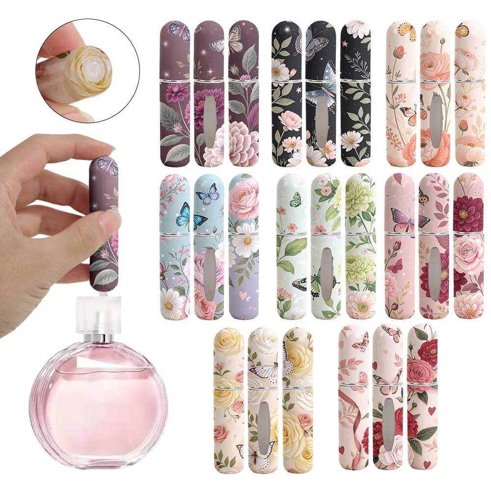 New 5ml Mini Perfume Bottle Refillable Portable Spray Rotating Bottle Empty Storage Sprayer Spray Atomizer Bottle