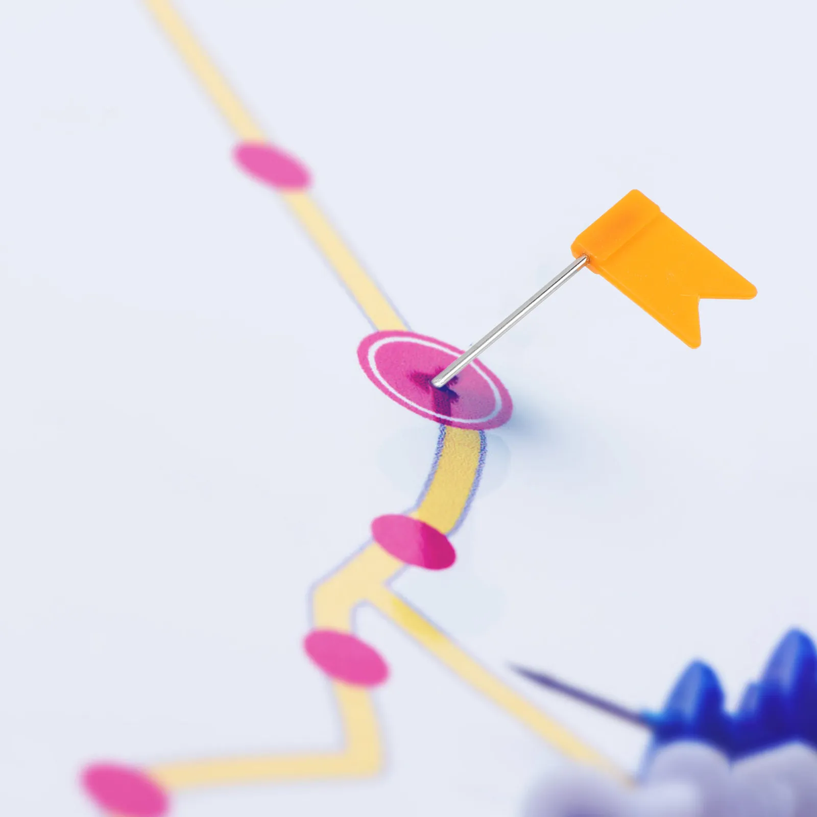 

Набор из 60 декоративных кнопок-флажков для карт, досок, классов, дома и офиса