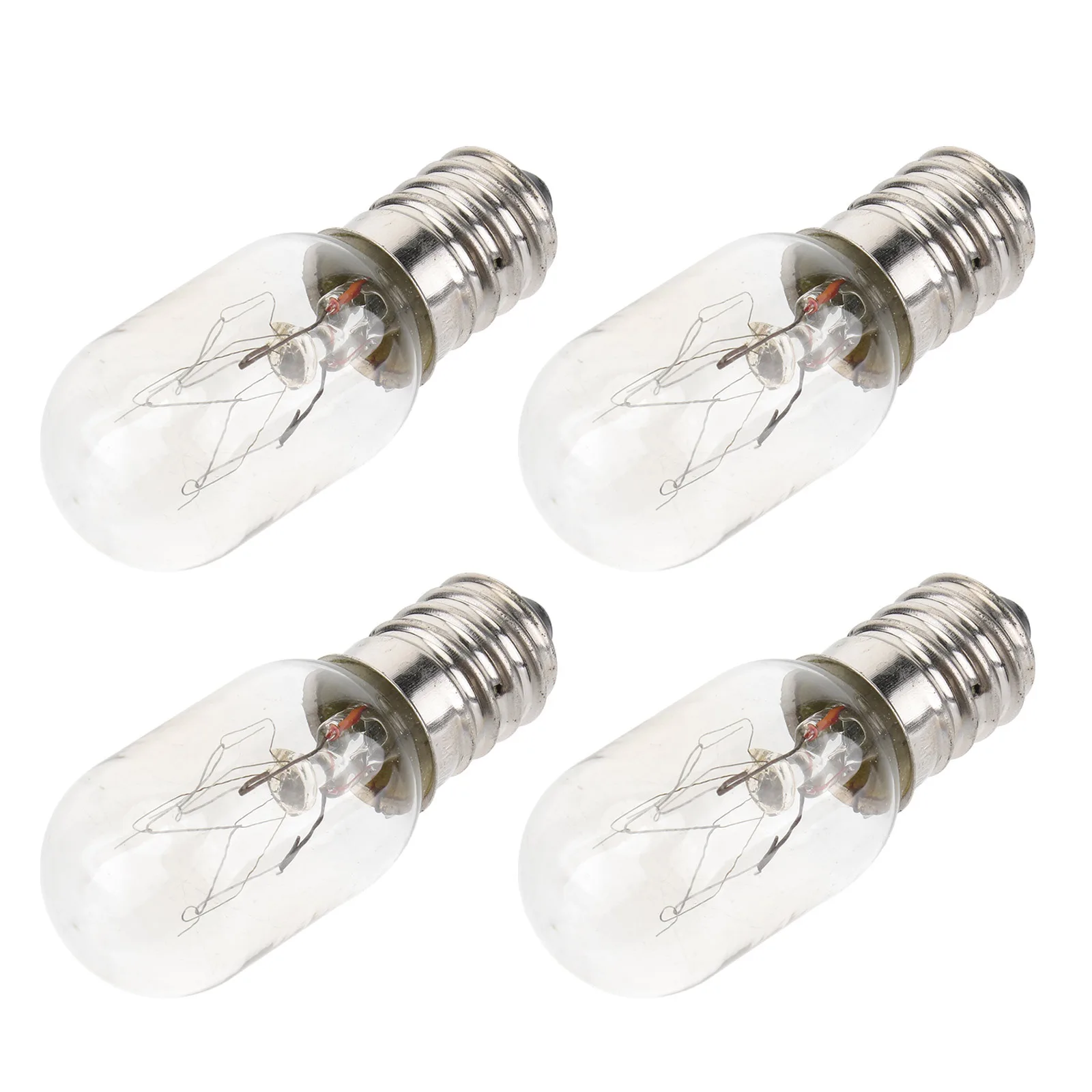 

Комплект из 4 светодиодных ламп для холодильника 220В 15Вт с цоколем E14, замена для освещения холодильника, духовки, люстры, настенного светильника