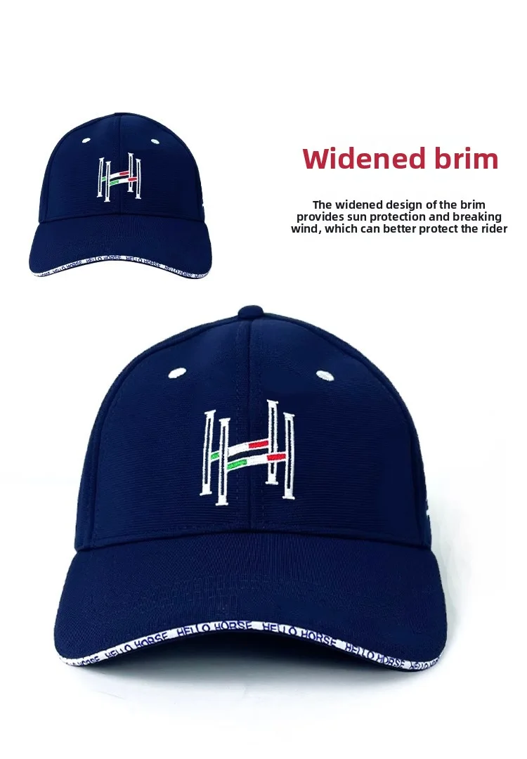 قبعة Hello Horse الفروسية الاحترافية لركوب الخيل المطرزة للجنسين، قبعة بيسبول ناعمة متعددة الاستخدامات للفروسية