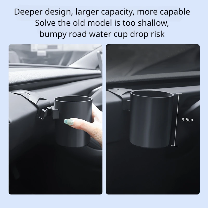 Water Cup Holder for Tesla Model Y/3/3+ Highland Main Co-pilot Water Cup Limiter Instrument Table Cup Support Car Accessories