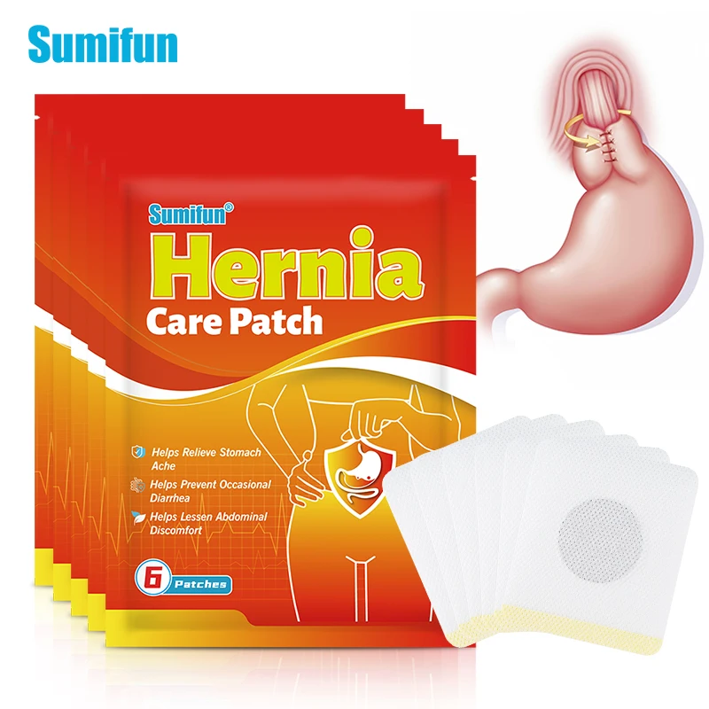 Sumifun parche de tratamiento Inguinal Hernia Umbilical para Femoral, pegatinas para el dolor Abdominal, yeso médico para el cuidado de la salud, 12/24/30 Uds.