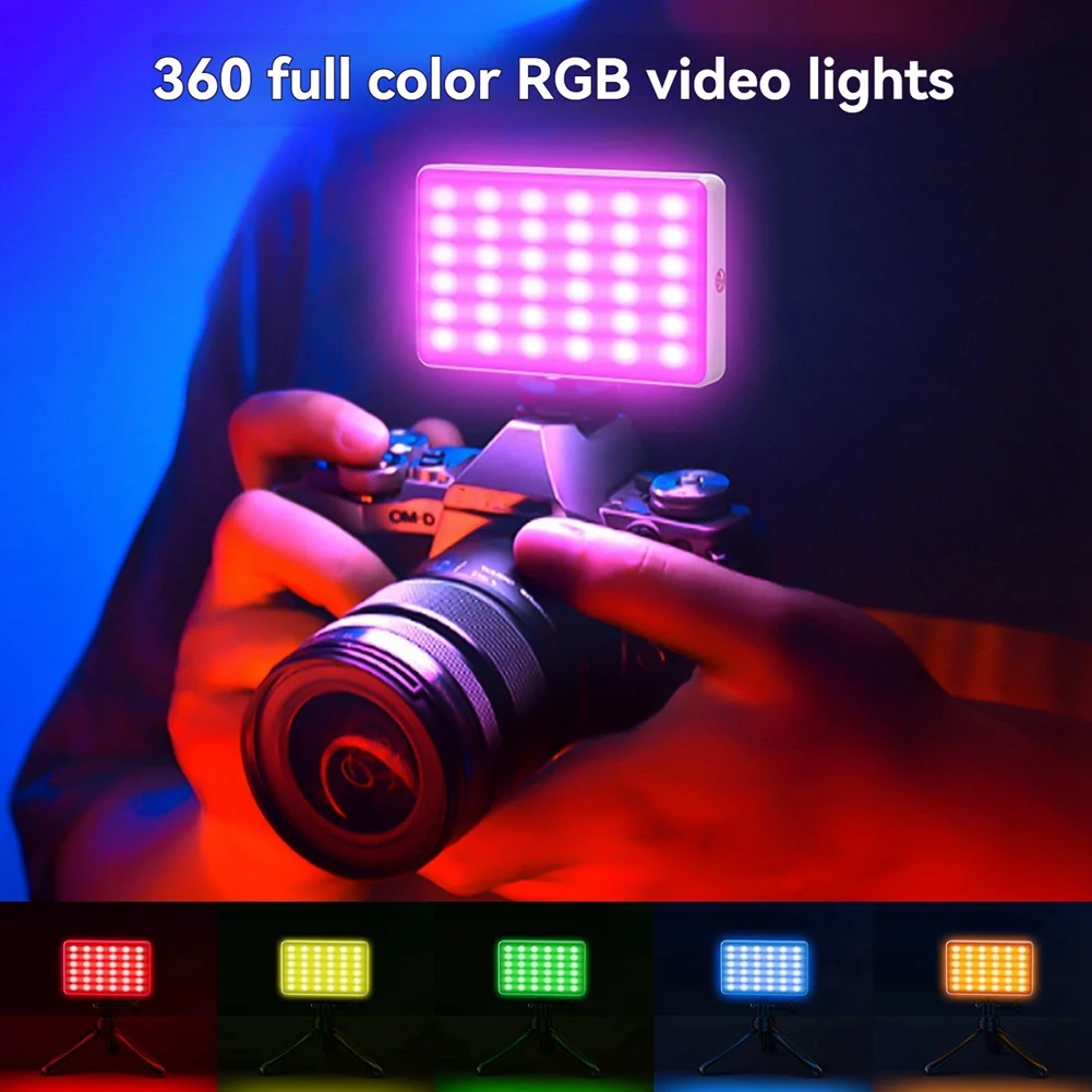 Portable LED Photography Light Bi-Color LED Selfie Light with Clip 3000mAh Rechargeable